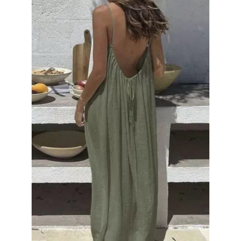2026 Cross-Border New Model Womens Strapless Coat With Back Exposure Loose Fit, Home Wear Dress - HotGirlsOnly