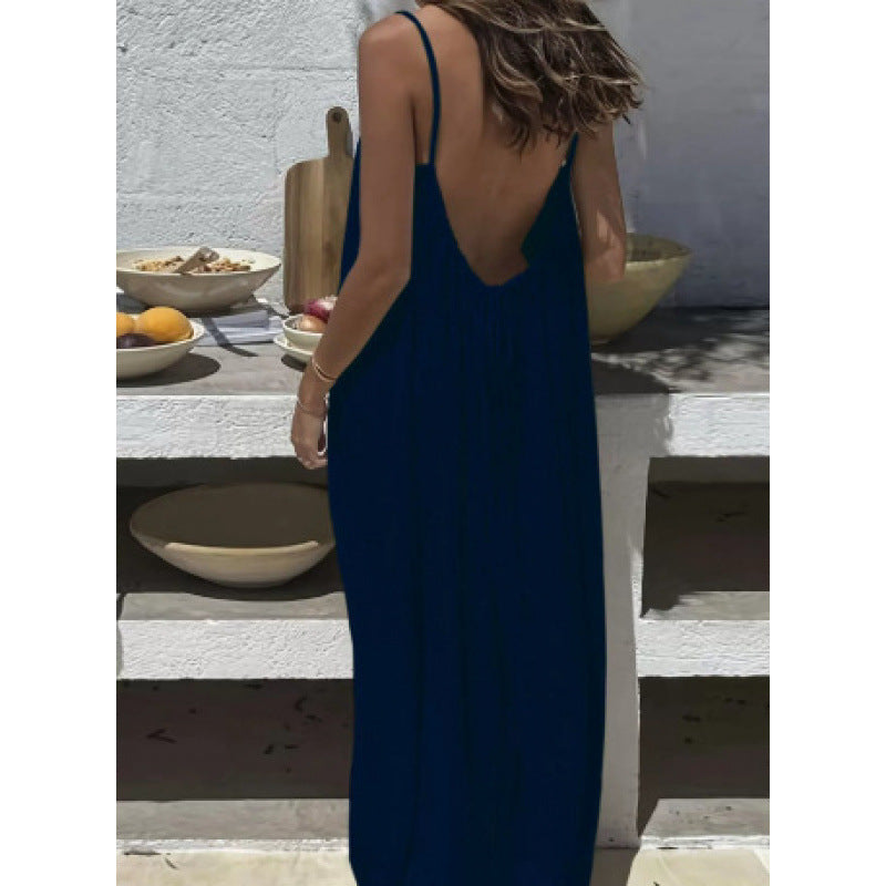 2026 Cross-Border New Model Womens Strapless Coat With Back Exposure Loose Fit, Home Wear Dress - HotGirlsOnly